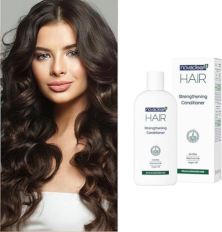 Novaclear Strengthening Conditioner repairs, nourishes, and strengthens weak or damaged hair for softer, smoother, and more resilient results. 250ml