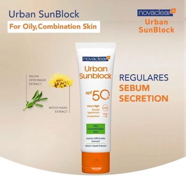 Novaclear Urban Sunblock SPF 50+ – Oil Control Sunscreen for Oily Skin