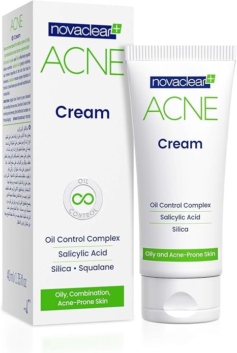 Novaclear Acne Cream – Anti Pimple Cream with Salicylic Acid & Sebum Control 40ML