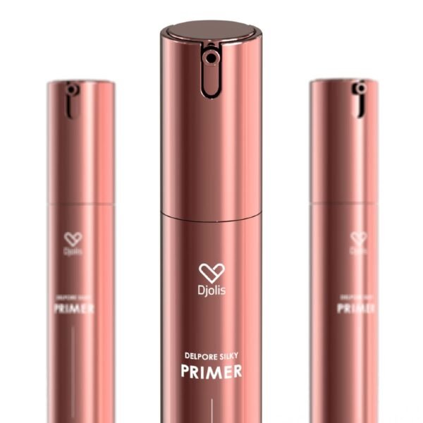 Djolis Silky Primer Djolis Delpore Silky Primer blurs pores, smooths texture, and delivers a soft, matte base for long-lasting, flawless makeup.