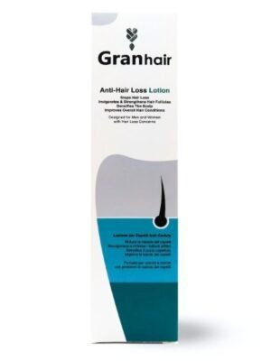 Granhair Anti Hair Loss Lotion reduces shedding, boosts regrowth, and strengthens hair using peptides, vitamins, and plant stem cells