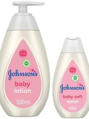 Johnson's Baby 24-Hour Moisture Lotion, Clinically Proven Mildness for Delicate Skin, 500ml + 200ml, Long-Lasting Hydration and Gentle Care for Your Little One