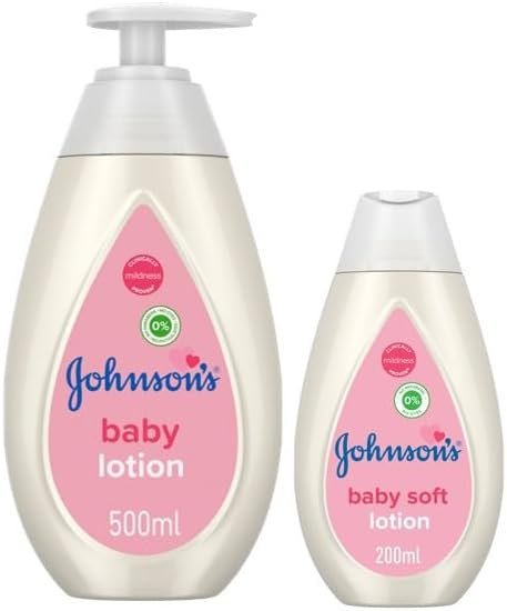 Johnson's Baby 24-Hour Moisture Lotion, Clinically Proven Mildness for Delicate Skin, 500ml + 200ml, Long-Lasting Hydration and Gentle Care for Your Little One