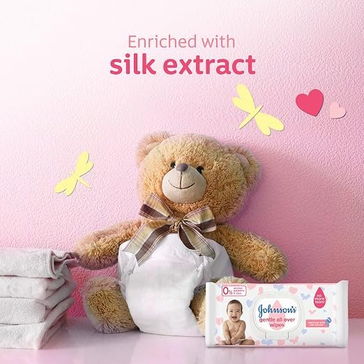 Johnson's Baby Gentle All Over Wipes – Super Saver Pack 8 + 4 Free, 12x72, 864 Wipes