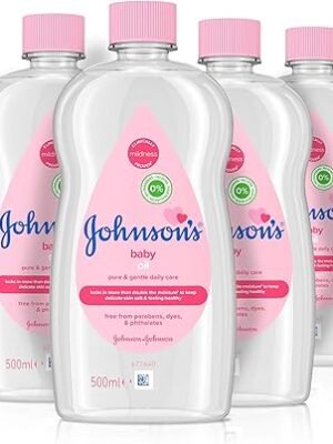 Johnson's Baby Oil 500ml Double Moisture Healthy Skin 6 Pack