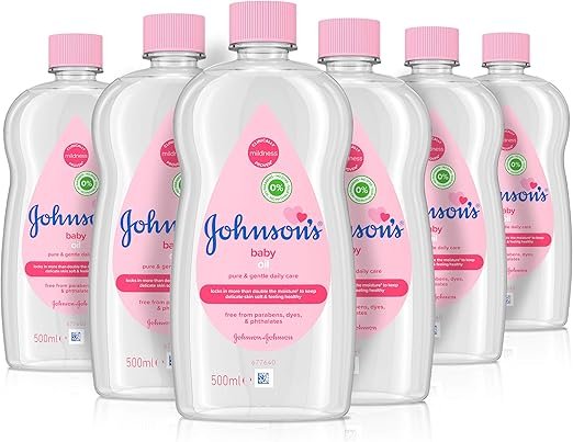 81i7Em4+YwL._AC_SX522_ Johnson's Baby Oil 500ml Double Moisture Healthy Skin 6 Pack
