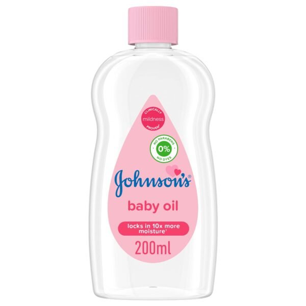 Johnson's Baby Soothing Moisturising Oil, Locks In Moisture, 200ml