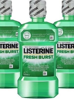 51nh4QWwcgL._AC_ Listerine, Mouthwash, Fresh Burst, 500Ml, 2+1 Pack
